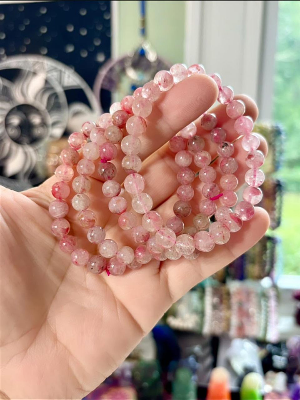 Strawberry quartz bracelets — Luna's Treasure